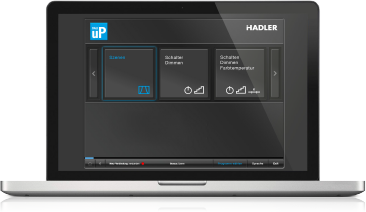 Lichtsteuerung Software mit DALI uP-von HADLER Abbildung Laptop gross
